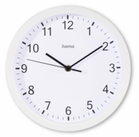 Nástěnné hodiny Hama Elba bílé / tichý chod / průměr 25 cm