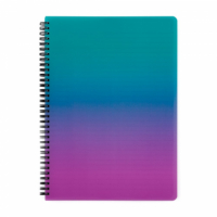 Blok kroužkový OMBRE - A4 / linka / růžová