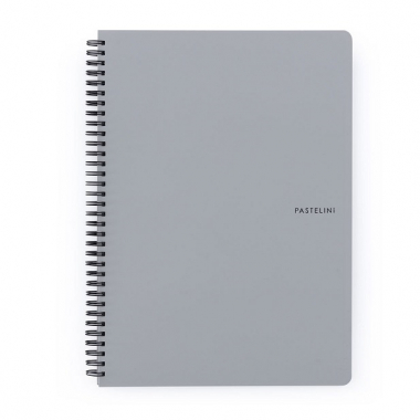 Blok kroužkový PASTELINi - A4 / linka / šedá