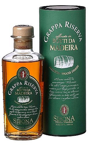 Grappa Sibona Riserva Madeira Cask v tubě  44%0.50l