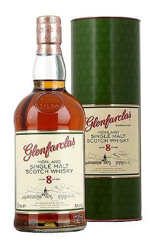 Whisky Glenfarclas 8y v tubě  40%0.70l