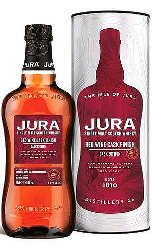 Whisky Jura Red wine cask v tubě  40%0.70l