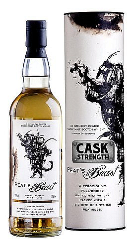 Whisky Peats Beast Cask strength v tubě  52.1%0.70l