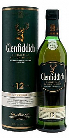Whisky Glenfiddich 12y v tubě  40%0.70l