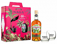 Rum Naga 10y Siam + 2sklo  gB 40%0.70l