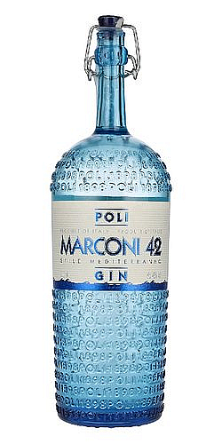 Gin Marconi 42 Mediterian Blue gin  42%0.70l