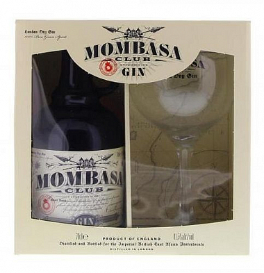 Gin Mombasa Club Original + sklo  gB 42%0.70l