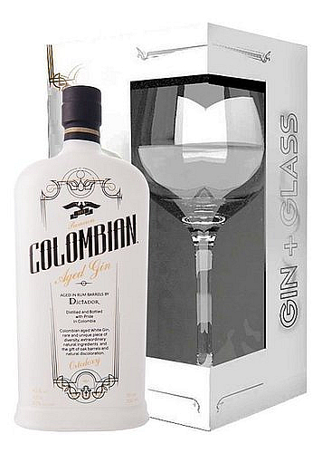 Gin Dictador Ortodoxy white + sklo  gB 43%0.70l