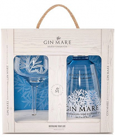 Gin Mare + 1sklo   gB 42.7%0.70l