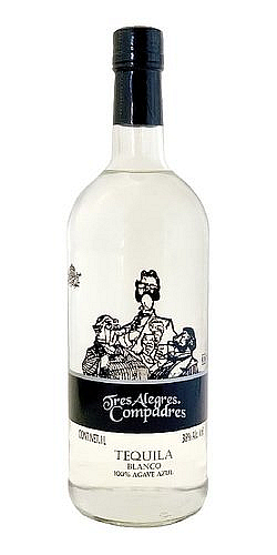 LITR Tequila Tres Alegres Compadres Blanco  38%1.00l