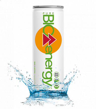 Pure BIO energy drink pomeranč, broskev, mrkev 250ml plech