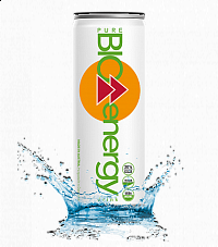 Pure BIO energy drink pomeranč, broskev, mrkev 250ml plech