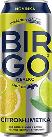 Birgo Nealkoholický nápoj z piva citron+limetka 500ml plech