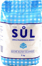 Sůl jedlá kamenná s jódem 1kg