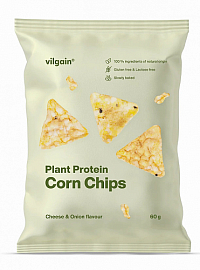 Vilgain Kukuřičné proteinové chipsy BIO -Cibule se sýrem 60g