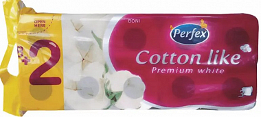 Toaletní papír PERFEX Cotton like 10ks 3 vrství