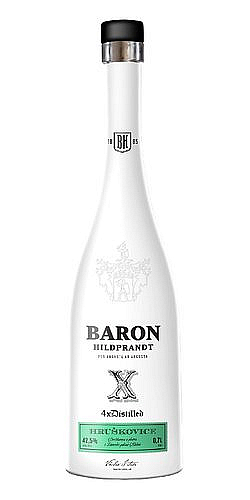 Baron Hildprandt X 4x destilovaná Hruškovice  42.5%0.70l