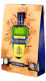 Likér Becherovka + 2sklo  gB 38%0.70l