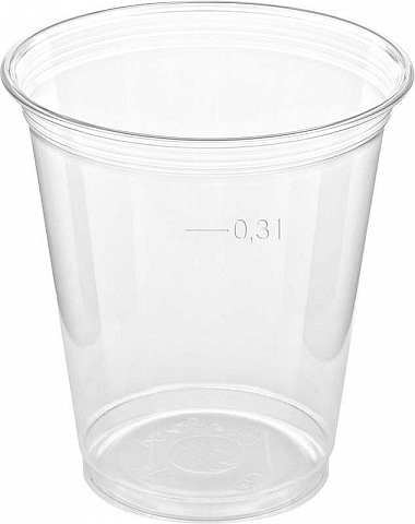 Kelímek z PET pevný čirý 300ml za bal.50ks 16bal v kartonu