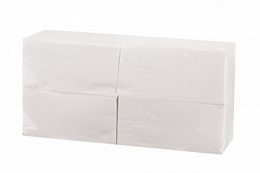 Ubrousky bílé 38x38cm 2vr sklad 1/8 100% celulóza 100ks