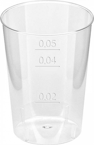 Kelímek průhledný 2cl/4cl/5cl 40ks