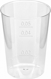 Kelímek průhledný 2cl/4cl/5cl 40ks
