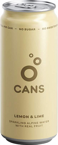 Cans Alpská voda citrón+limetka jemně perlivá 330ml plech