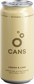 Cans Alpská voda citrón+limetka jemně perlivá 330ml plech