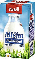 Mléko polotučné 1l