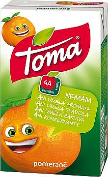 Toma pomeranč s brčkem 0,25l Tetra Pak