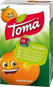 Toma pomeranč s brčkem 0,25l Tetra Pak