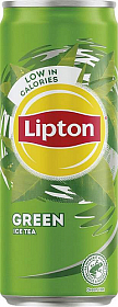 Lipton Ledový čaj zelený méně cukru 330ml plech