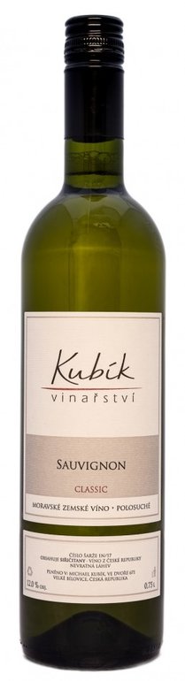 Sauvignon Classic zemské Kubík